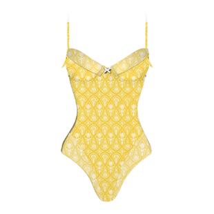 atlanticbeach度假泳衣女连体裙式泳装时尚蕾丝提花系列2025新款