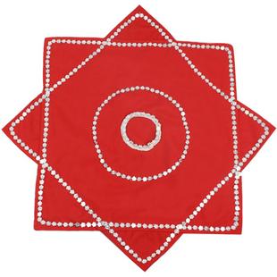 二人转手绢花舞蹈考级专用八角巾东北扭秧歌手巾花跳舞儿童红手帕