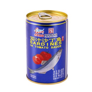 古龙食品茄汁沙丁鱼(蓝标)海鲜酸甜拌饭拌面熟食即食下饭425g