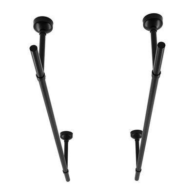 不锈钢黑色法兰衣杆橱柜圆管配件