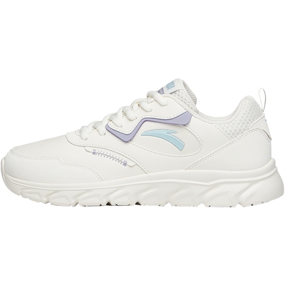 安踏皮面防水女子跑步鞋