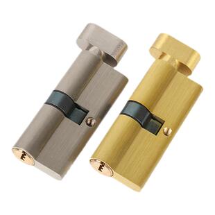 大70全铜锁芯执手锁铝合金门防火木门通用型大葫芦锁心家用防盗锁