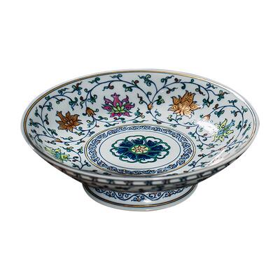 钟家窑中式壶承柴窑青花斗彩