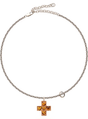 BABAMA十字架锁骨链男生项链