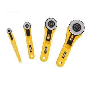 OLFA日本原装进口圆滚刀旋转式拼布/皮革用RTY-1/2/3/4系列裁纸刀皮革裁布扁皮筋轮刀切割滚轮裁纸刀