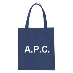9class APC字母简约单肩帆布包 韩国博主同款拉链百搭单肩环保袋