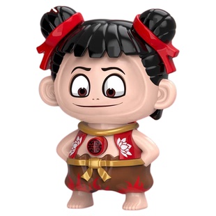 大头哪吒变脸表情包玩具按压变脸娃娃钥匙扣挂件解压创意趣味摆件