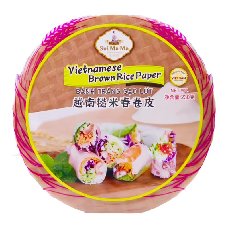 水妈妈糙米春卷皮进口越南米饼米纸薄饼春饼家用烘焙卷菜代餐主食
