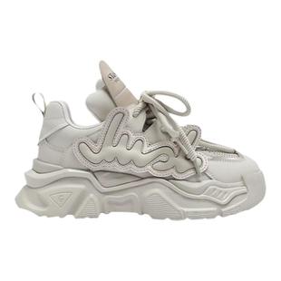 星期六女鞋秋冬老爹鞋女款新款复古显脚小厚底增高运动鞋子女