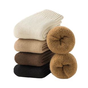 卡拉美拉2025秋冬美利奴羊毛袜子女中筒袜毛巾袜加厚保暖毛圈袜