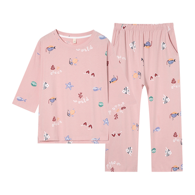 新一步2022年纯棉睡衣女夏季薄款