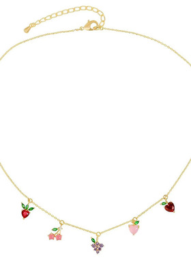 ins热款水蜜桃锁骨链项饰女