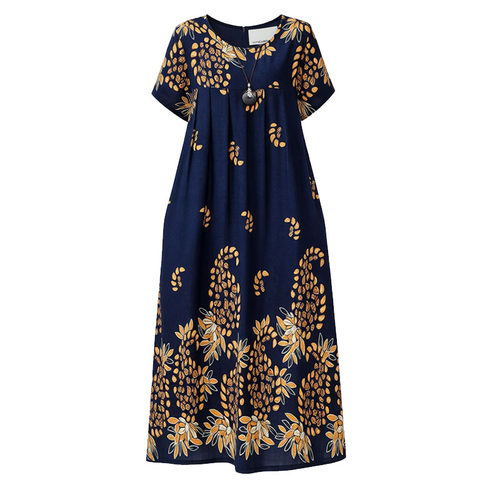 2026新款中老年棉绸连衣裙女夏季女装高贵过膝中年妈妈大摆长裙子