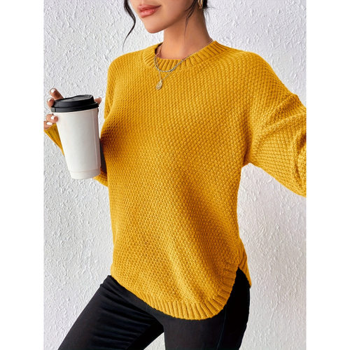 E 20261 Crew Neck Sweater 圆领女式毛衣跨境速卖通外