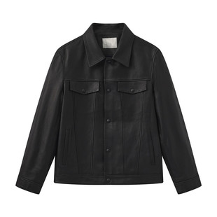 G家男装秋冬季绵羊皮翻领休闲夹克真皮皮衣外套G25X124004/000潮