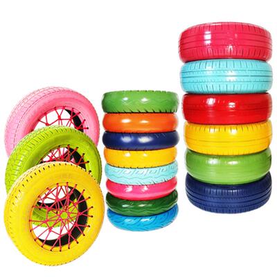 包邮~幼儿园彩色真轮胎环保漆