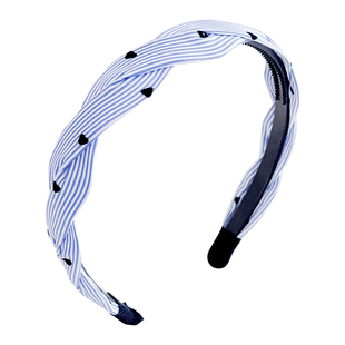 儿童可爱蓝格子发箍女童2025新款锯齿不滑落发饰宝宝不勒发头饰