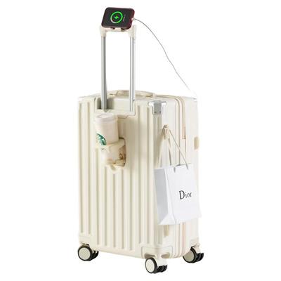 扩容防爆拉链轻音万向轮行李箱