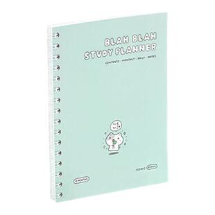 韩国iconic可爱插画线圈本学习计划本日程规划待办事项彩页笔记本
