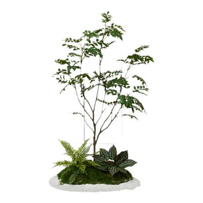 海虹雅林仿真绿植漆木造景