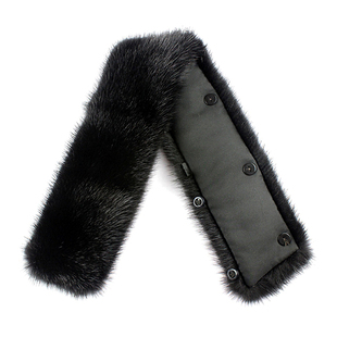 真水貂毛立领毛领子单卖男士男款保暖貂毛毛领子皮衣羽绒服毛领子