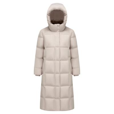 波司登商务风长款女士加厚鹅绒服