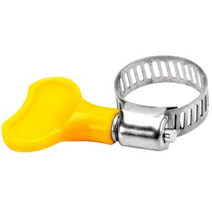 带柄黄色管卡喉箍洗衣机排水管煤气软管固定夹子卡子抱箍快装配件