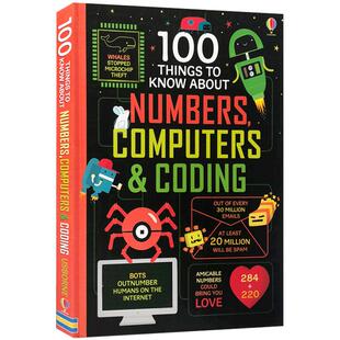 英文原版100 things to know about Numbers, Computers & Coding 编程的100件事Usborne关于数字计算机儿童科普启蒙 STEM图书