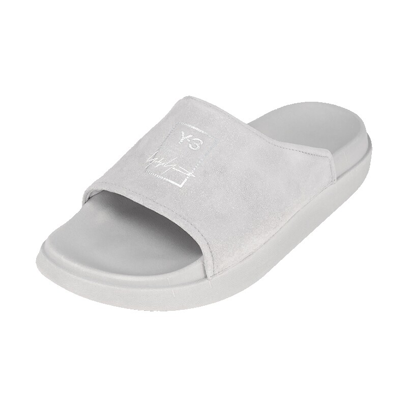 Y-3字母logo休闲一字拖鞋男女