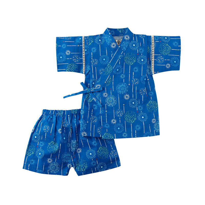 包邮纯棉男童甚平和服浴衣套装