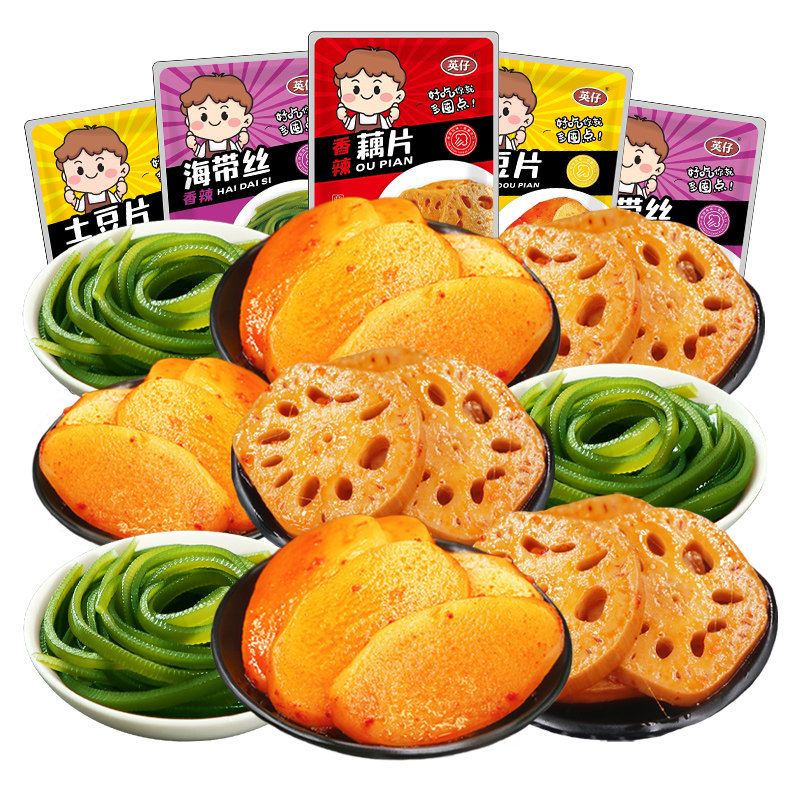 素菜下饭菜大礼包组合麻辣小零食脆藕片休闲食品小吃海带丝下饭菜