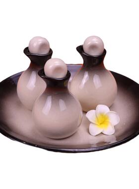 泰式spa陶瓷彩色闻香瓶套装调膜