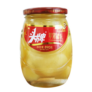 头牌苹果890g*2瓶玻璃瓶东北特产大瓶装黄桃山楂混合水果杏梨罐头