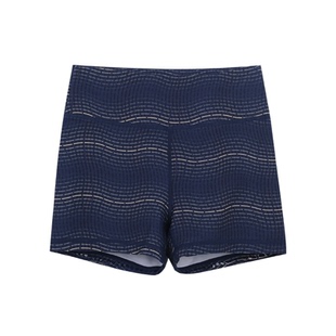 HARDSHIP|蓝晶纹 健身速干运动束腰显臀 蓝色条纹女子运动短裤