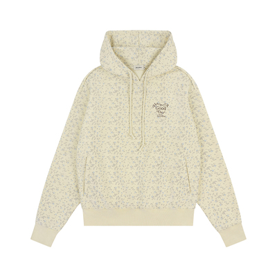 GOODBAI 'HAVE A GOOD DAY'印花碎花连帽卫衣