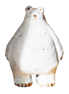 复古治愈大白熊桌面摆件