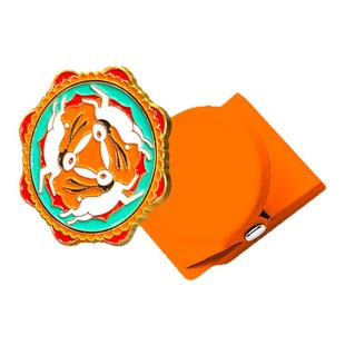 飞乐鸟 故宫四时敦煌夹夹·金属磁吸冰箱贴 水彩颜料便签玩具画夹便携夹 九色灵鹿团花纹 装饰书写绘画纸夹