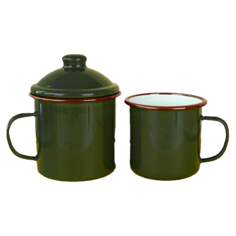 飞凡加厚军绿搪瓷杯子送退役战友怀旧搪瓷水杯怀旧老干部用茶缸子
