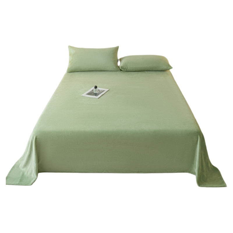 牛奶绒床单单件冬季加厚珊瑚绒法兰绒毛毯学生宿舍加绒被单三件套