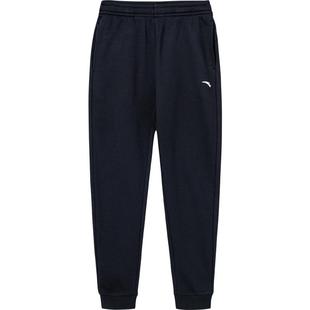 安踏奶芙裤丨运动长裤女裤冬季加绒黑色针织裤休闲跑步收口卫裤子