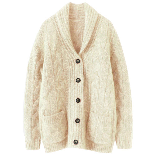 重磅 男女同款 自信洒脱！加厚羊绒开衫女粗棒针纯羊绒毛衣外套冬