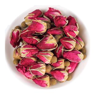 精选平阴红玫瑰花干花蕾正品金边玫瑰花茶500g干墨红玫瑰花冠泡水