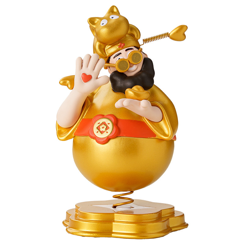 爱蒂可四喜财神爷不倒翁玄关组合桌面摆件