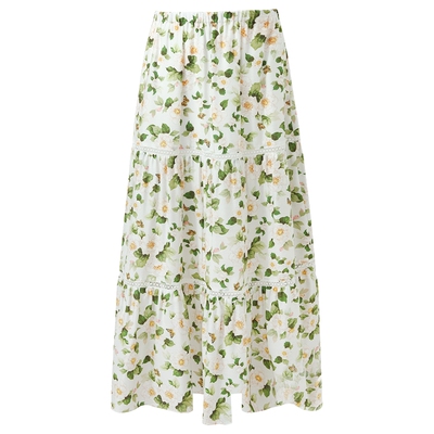 歌莉娅夏季新款醋酸碎花半身裙女