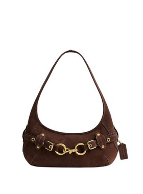 【新款】COACH/蔻驰女士BELTED ERGO 34号单肩包腋下包马鞍包高级