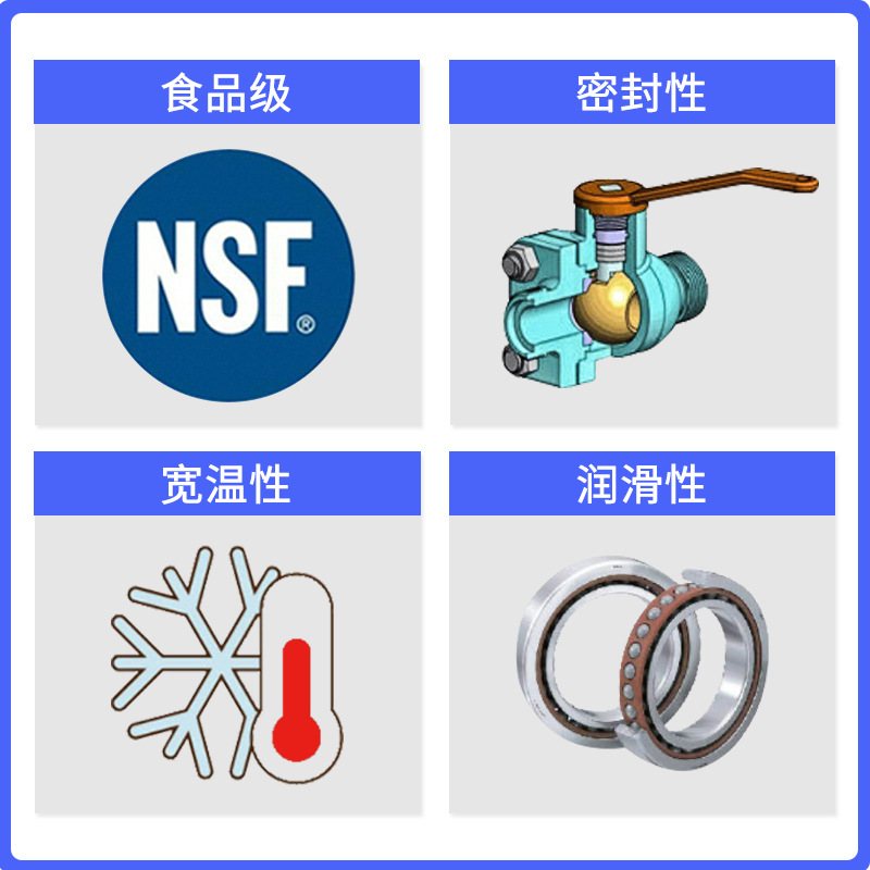 厂家批发食品级氟素脂食品机械脂轴承齿轮润滑脂滑轨耐高温润滑脂