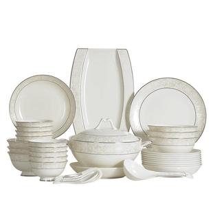 红玫瑰骨瓷餐具套装高级感 唐山杨花似雪礼盒高端碗家用新款