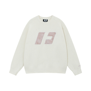 FORNINES圆领休闲毛衣男女宽松内搭针织衫秋冬潮牌线衣情侣打底衫