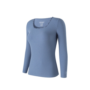 Jockey科技恒温发热方领打底女士保暖内衣套装秋衣秋裤女青少年