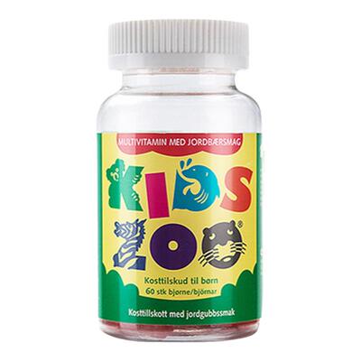 kidszoo儿童咀嚼软糖复合多种维生素c矿物质vc小熊DHA60粒水果味